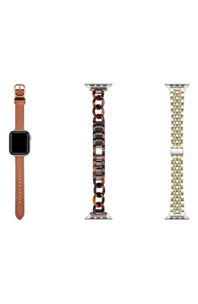 The Posh Tech Set Of 3 Apple Watch® Watchbands In Multi