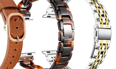 The Posh Tech Set Of 3 Apple Watch® Watchbands In Multi