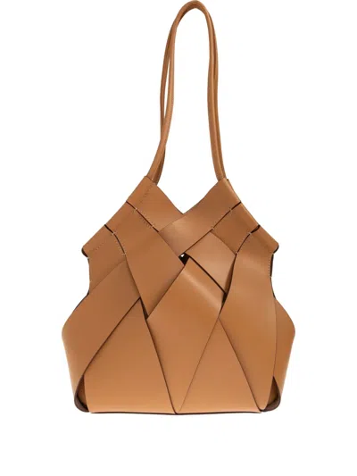 CHARLOTTE 编织皮质手提包