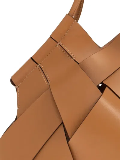 CHARLOTTE 编织皮质手提包