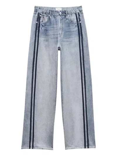 Rag & Bone Rb Miramar Wide Leg Track Jeans In Blue