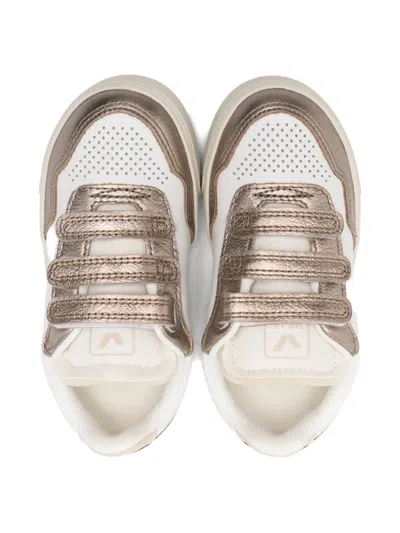 Veja Leather Strap Sneakers In White