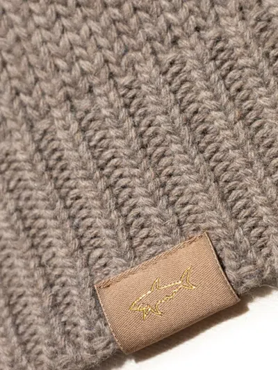 Paul & Shark Striped Sweater In Brown