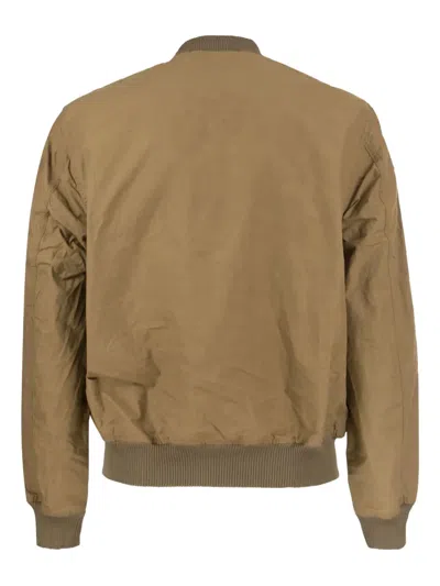 Ceccarelli Cotton Zip-front Bomber Jacket In Brown