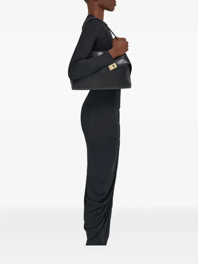 Ferragamo Jil Sander Sand Suede Ankle Boots In Black