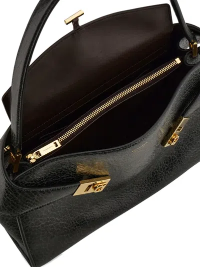 Ferragamo Jil Sander Sand Suede Ankle Boots In Black