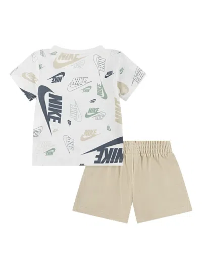 Nike Logo-print Shorts Set In Neutral