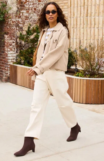 Blondo Shanti Waterproof Leather Kitten Heel Boot In Brown