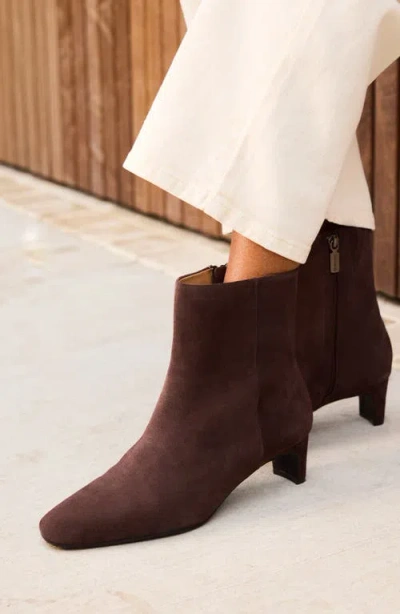 Blondo Shanti Waterproof Leather Kitten Heel Boot In Brown