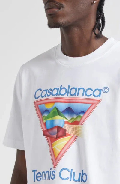 Casablanca Tennis Club Icon T-shirt In White