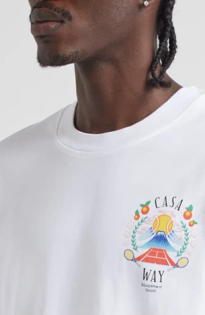 Casablanca Casa Way Mountain Printed T-shirt In White