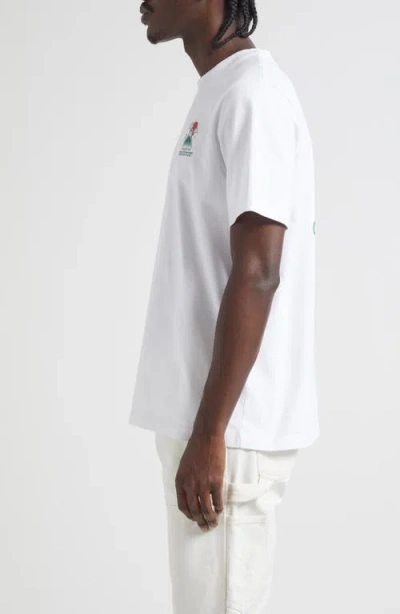 Casablanca Montagne Ondulée Logo-print Cotton-jersey T-shirt In White