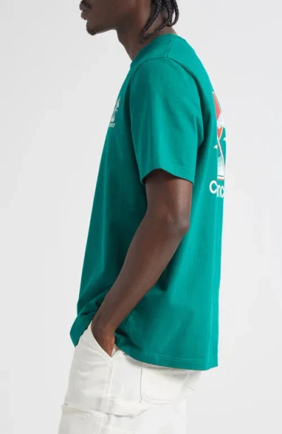 Casablanca Montagne Ondulee Crewneck T-shirt In Blue