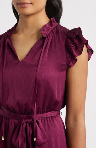 Anne Klein Tie Waist Mini Dress In Red