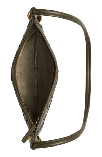 Bottega Veneta Mini Solstice Intrecciato Leather Hobo Bag In Green