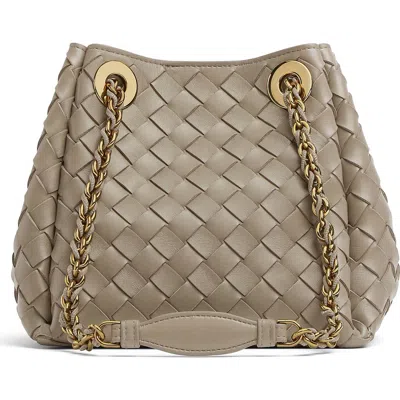 Bottega Veneta Small Parachute Chain Intrecciato Leather Shoulder Bag In Multi