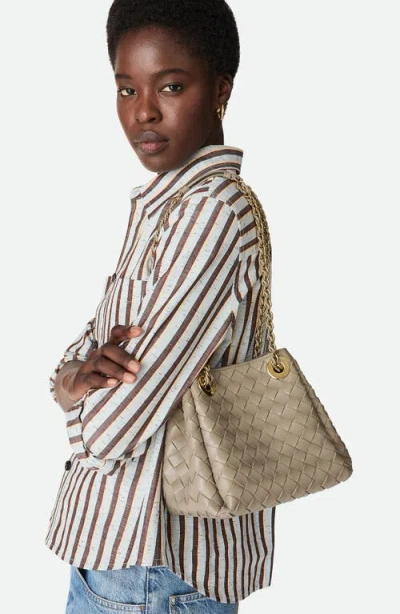Bottega Veneta Small Parachute Chain Intrecciato Leather Shoulder Bag In Multi