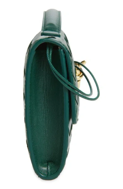 Bottega Veneta Womens Andiamo Leather Clutch Bag Emerald Green-m Bras