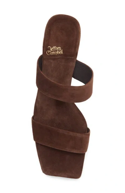 Jeffrey Campbell Danity Platform Slide Sandal In Brown