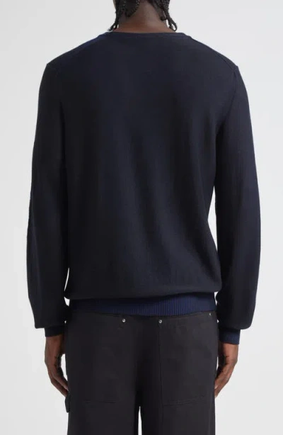 Alexander Mcqueen Mcqueen Skull Double Knit Wool Crewneck Sweater In Multi