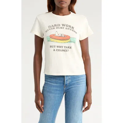 Re/done Snoopy Graphic Tee In White
