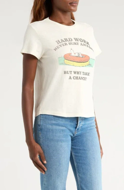 Re/done Snoopy Graphic Tee In White