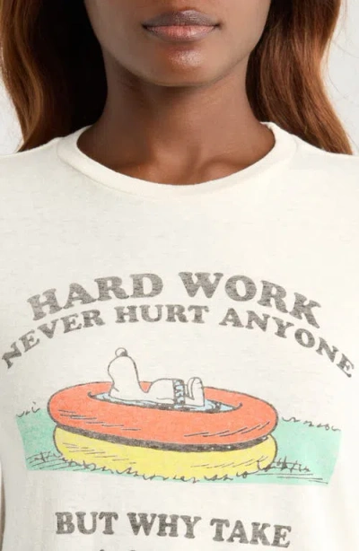 Re/done Snoopy Graphic Tee In White