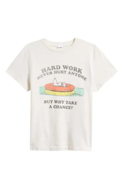 Re/done Snoopy Graphic Tee In White