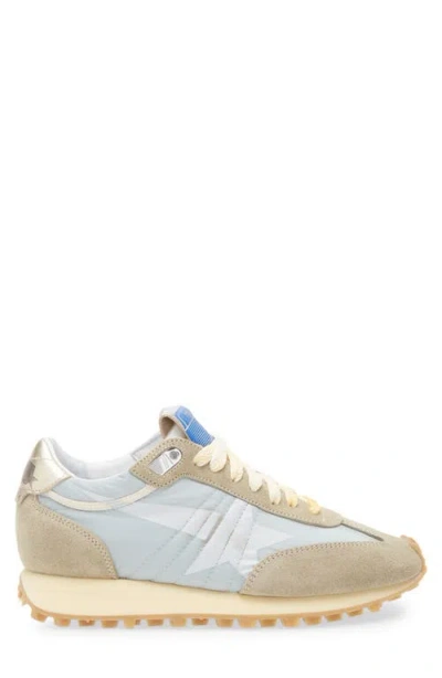 Golden Goose Womens Marathon With Light Blue Nylon Upper And Pastel Blue Star In Multi