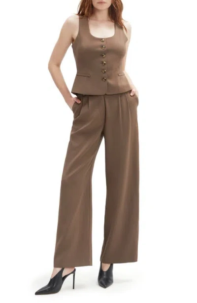 Bardot Azilia Button Through Top In Brown