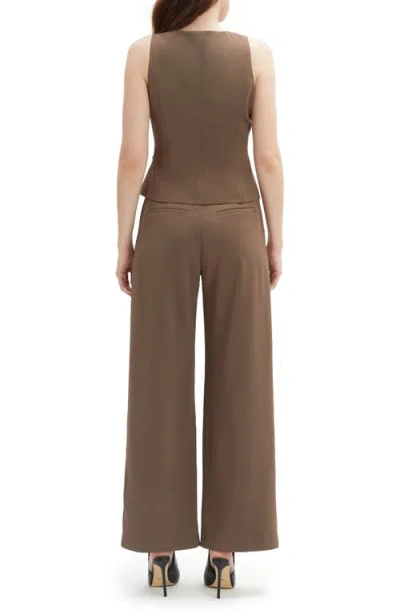 Bardot Azilia Button Through Top In Brown