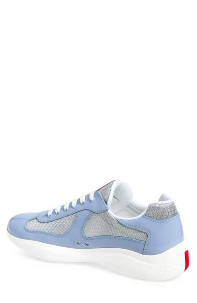 Prada Men's America's Cup Patent Leather Patchwork Sneakers In Black