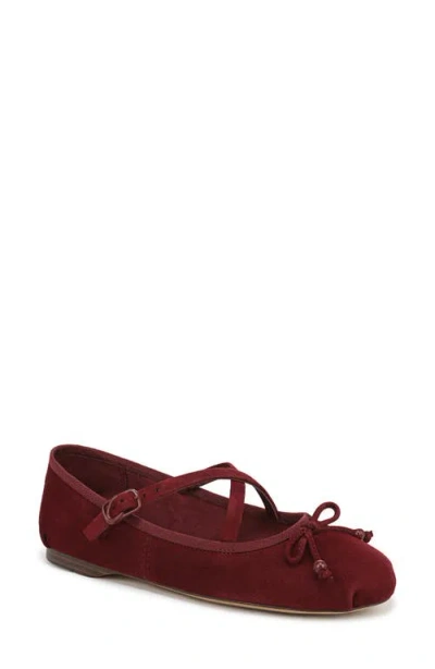 Circus Ny By Sam Edelman Women's Zuri Crossband Ballet Flats In Burgundy