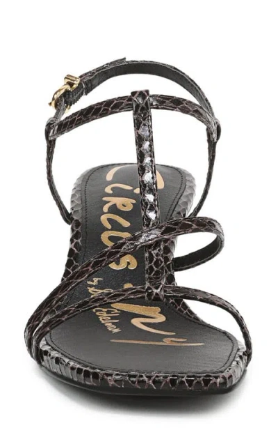 Circus Ny By Sam Edelman Women's Jaida Glitz Strappy Kitten Dress Sandals In Black