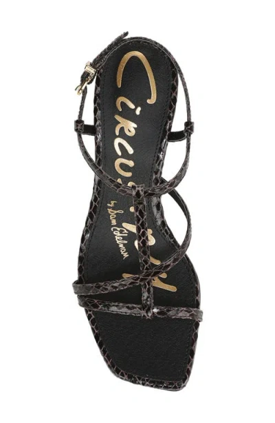 Circus Ny By Sam Edelman Women's Jaida Glitz Strappy Kitten Dress Sandals In Black