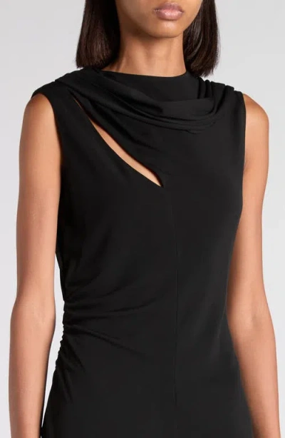 Tom Ford Cutout Shoulder Crepe Jersey Cocktail Dress In Black