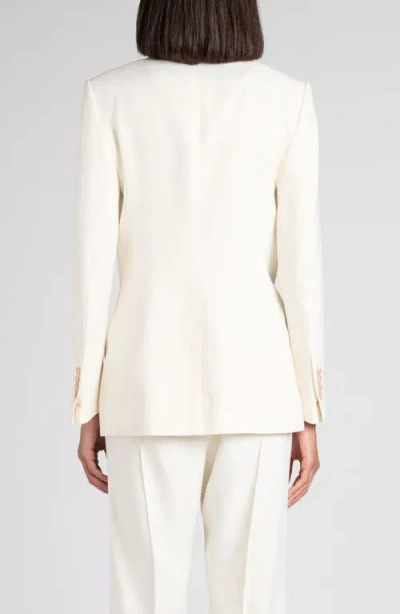 Tom Ford Tailored White Jacket With Sharp Lapels In Brown