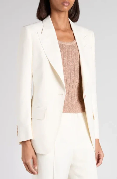 Tom Ford Tailored White Jacket With Sharp Lapels In Brown