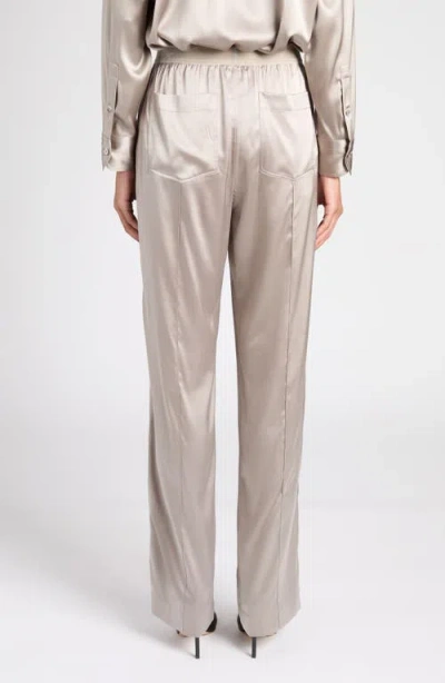 Tom Ford Wide-leg Trousers With Satin Finish In Metallic
