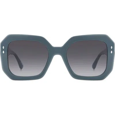 Isabel Marant 53mm Gradient Rectangular Sunglasses In Green