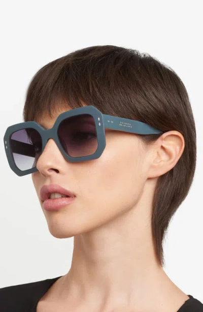 Isabel Marant 53mm Gradient Rectangular Sunglasses In Green