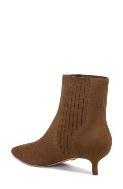 Veronica Beard Lisa Suede Kitten-heel Booties In Brown