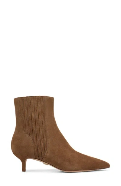 Veronica Beard Lisa Suede Kitten-heel Booties In Brown