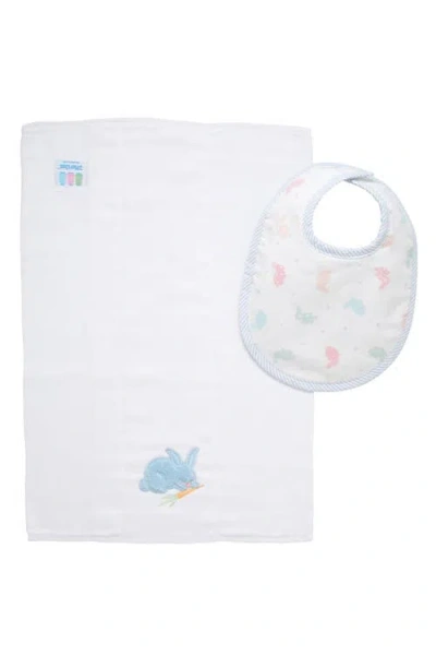 3 Marthas Playful Pals Basic Bib & Burp Boxed Set In White