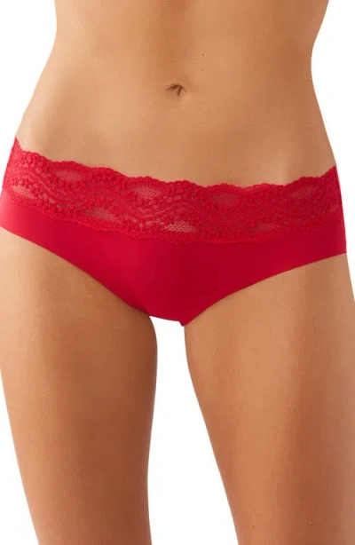 B.tempt'd By Wacoal B.bare Hipster Panties In Red