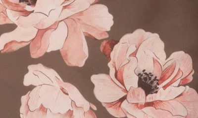 Sau Lee Gwyneth Floral Print Dress In Brown