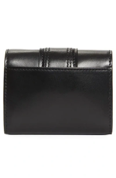 Jacquemus Le Compact Bambino Leather Wallet In Black