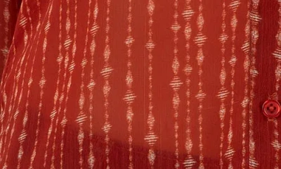 Kut From The Kloth Jasmine Chiffon Button-up Shirt In Red