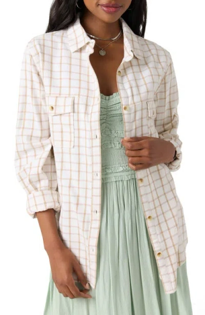 O'neill Women's Brooks Long Sleeve Flannel Shirt In White