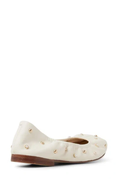 Ted Baker Lottie Studded Ballet Flat In White